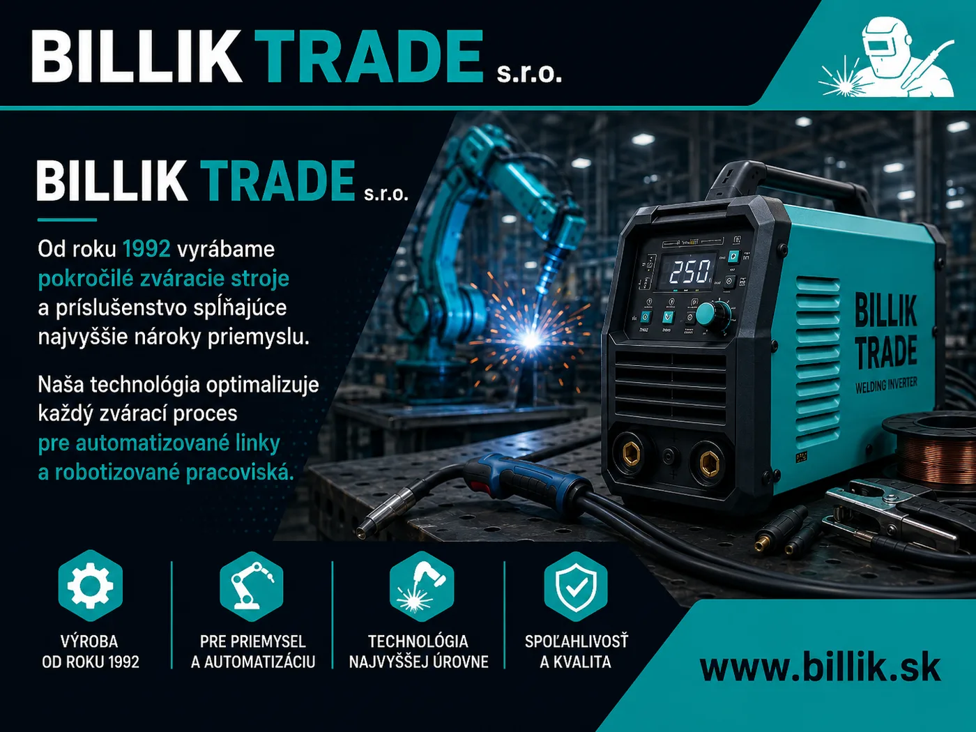Moderný zvárací invertor Billik Trade — výkon v kompaktnom balení